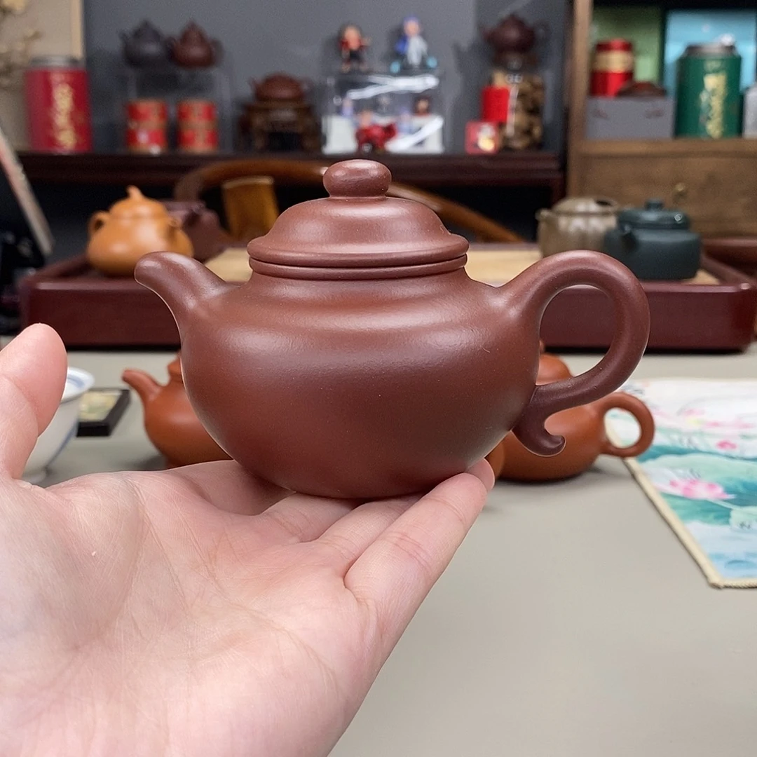 茶壶紫砂黄龙源底槽清莲子半手170cc