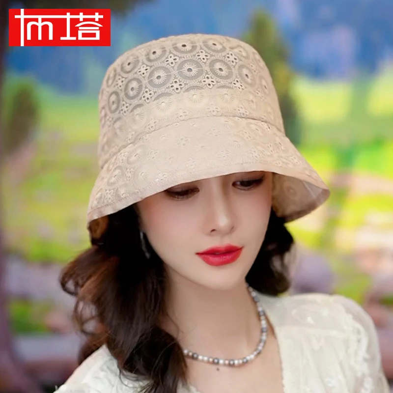 布塔桑蚕丝遮阳帽女夏季可折叠大檐太阳帽出游度假真丝帽2173