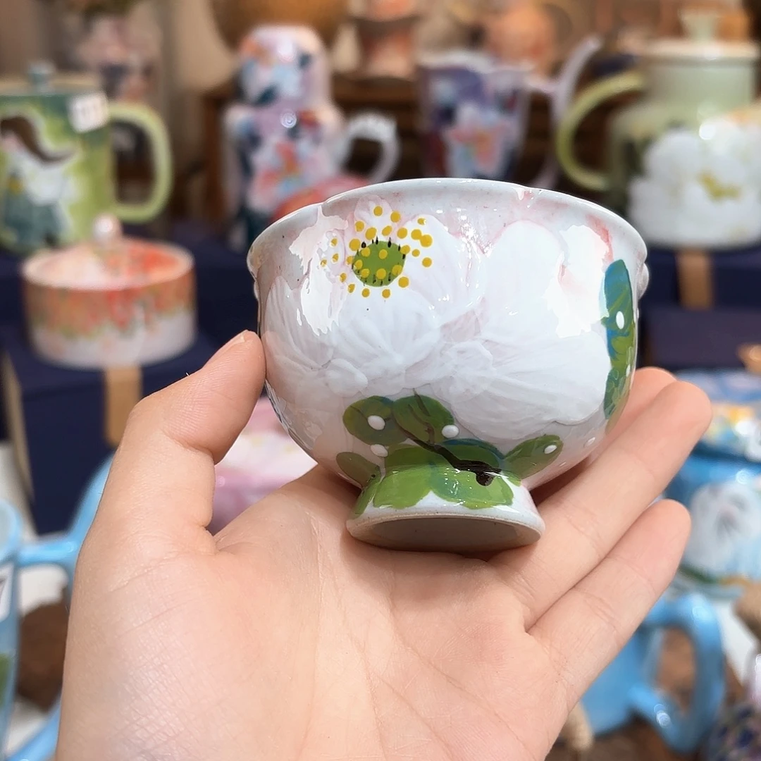 景德镇手绘高温釉下彩陶瓷茶具