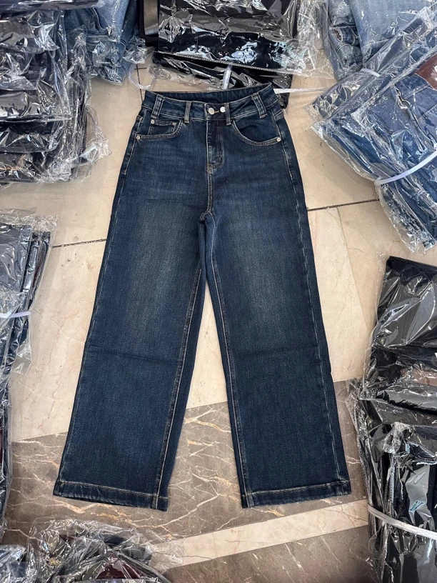 【1603】蓝色直筒裤