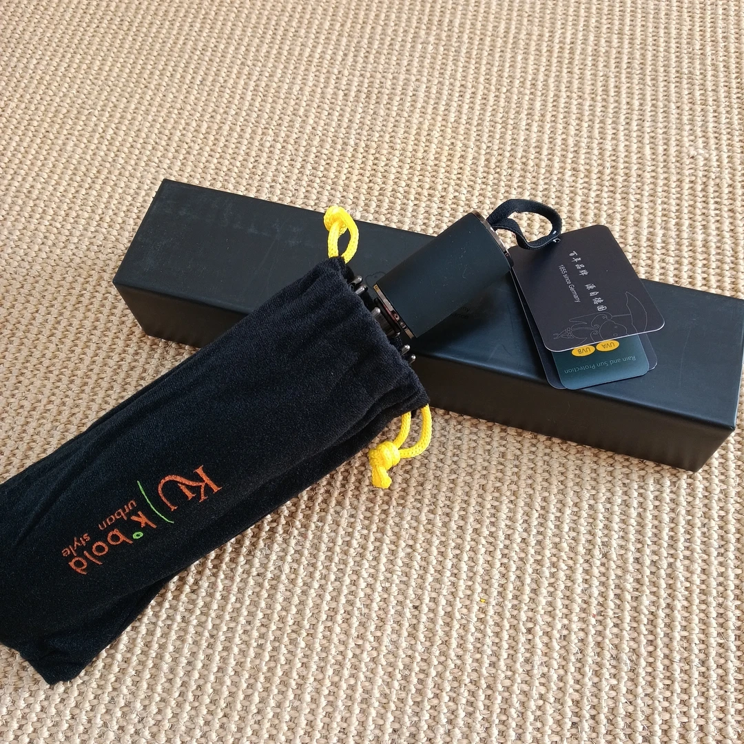 德国双层三折晴雨两用折叠伞防晒防紫外线铝合金轻便好带