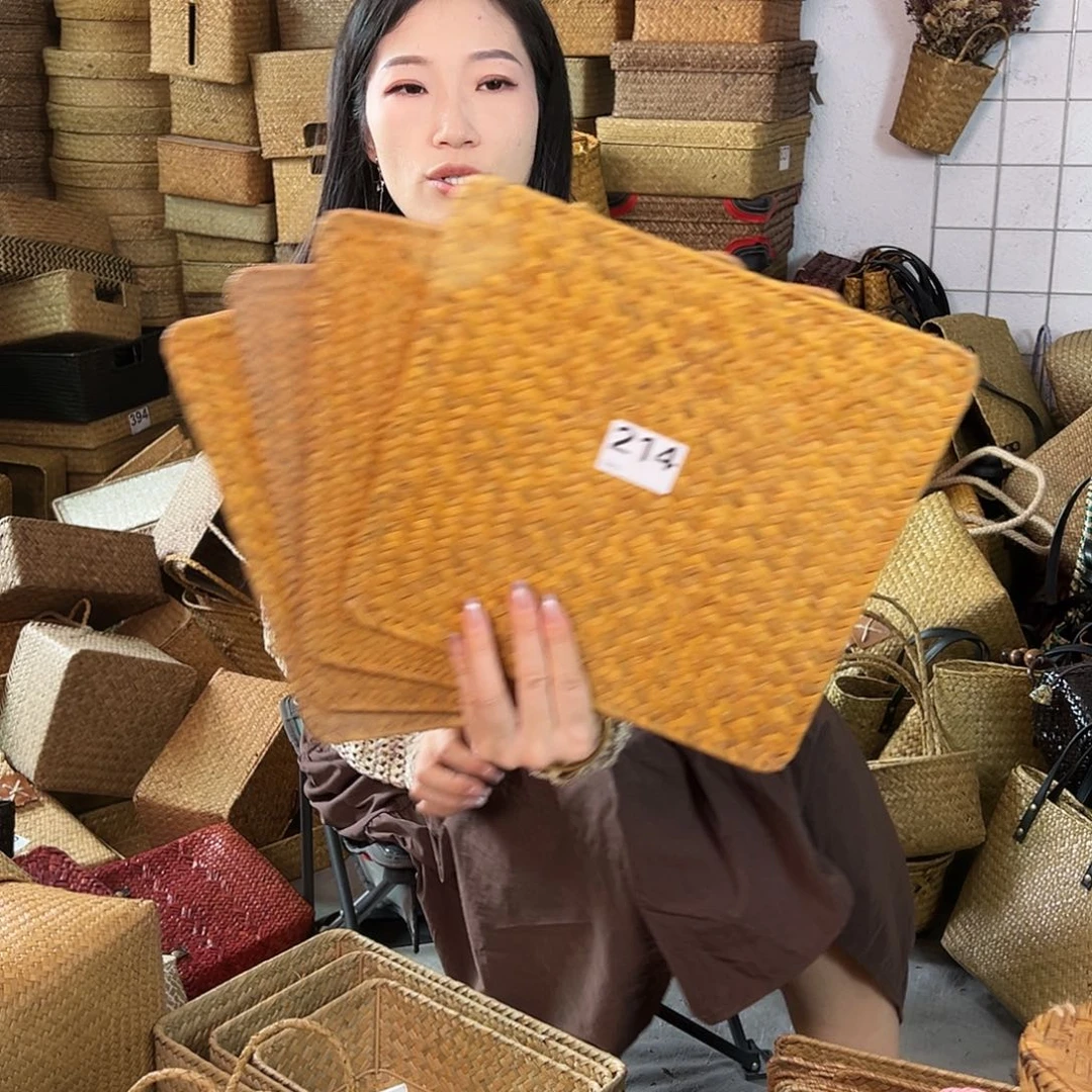 编织带草编包/草编收纳盒微瑕疵