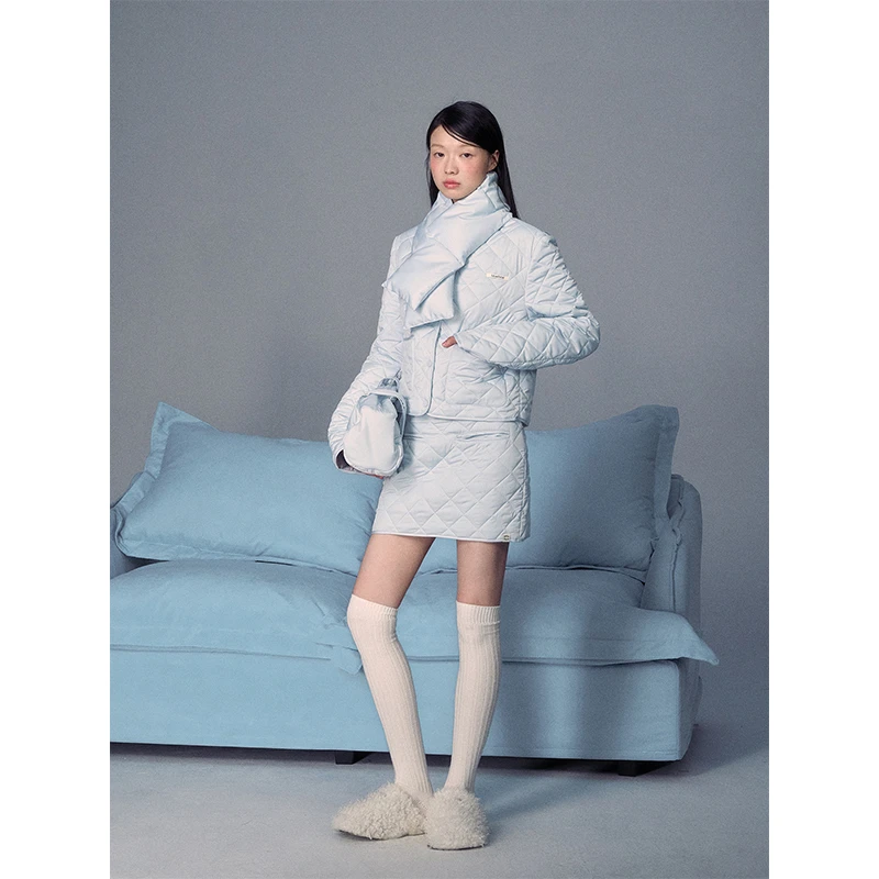 【LaluneDuCiel】LLDC暖冬季上新22号18点绗缝棉服+围巾/直筒半身裙