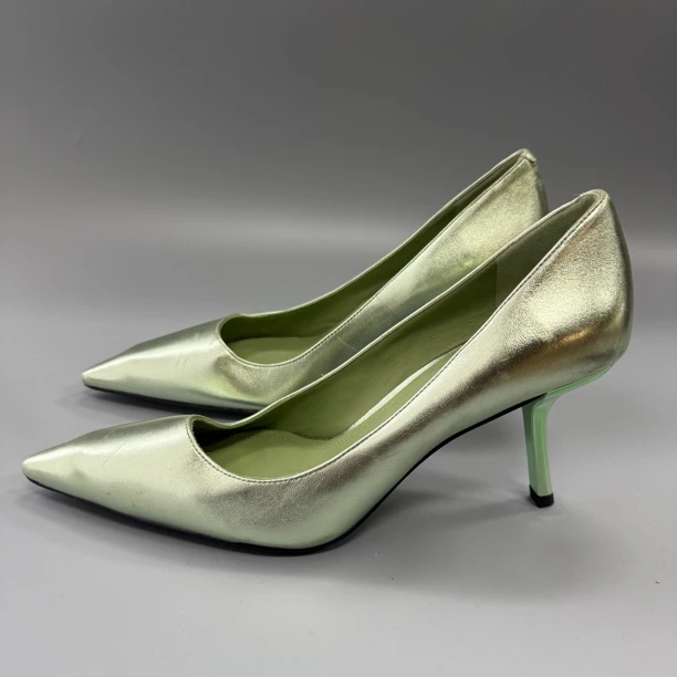 207 Lu 绿色素面 女高跟鞋(默认微瑕 介意勿拍)