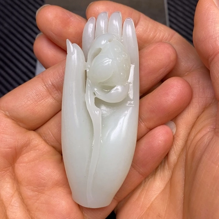 和田玉未镶嵌挂件池*边