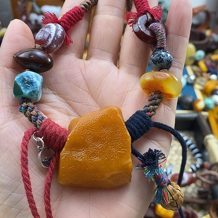 未镶嵌项链蜜蜡项链