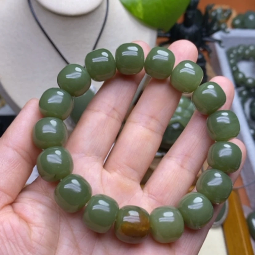 【闪购商品】未镶嵌手链和田玉墩*