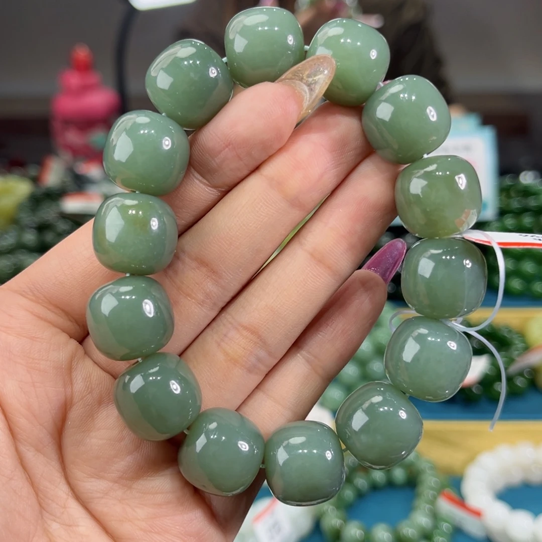 未镶嵌手链和田玉纯天然和田玉新疆且末蓝16