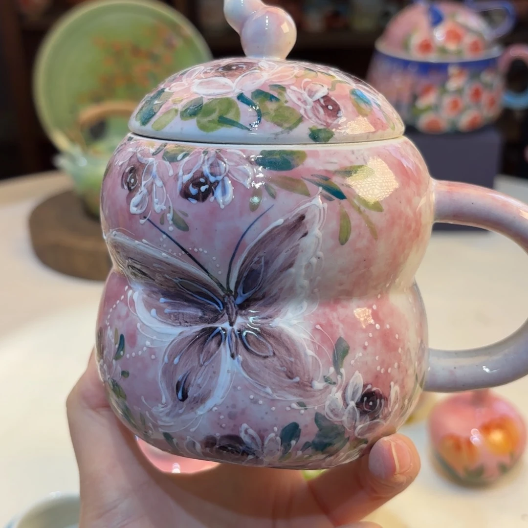 景德镇手绘高温釉下彩陶瓷茶具