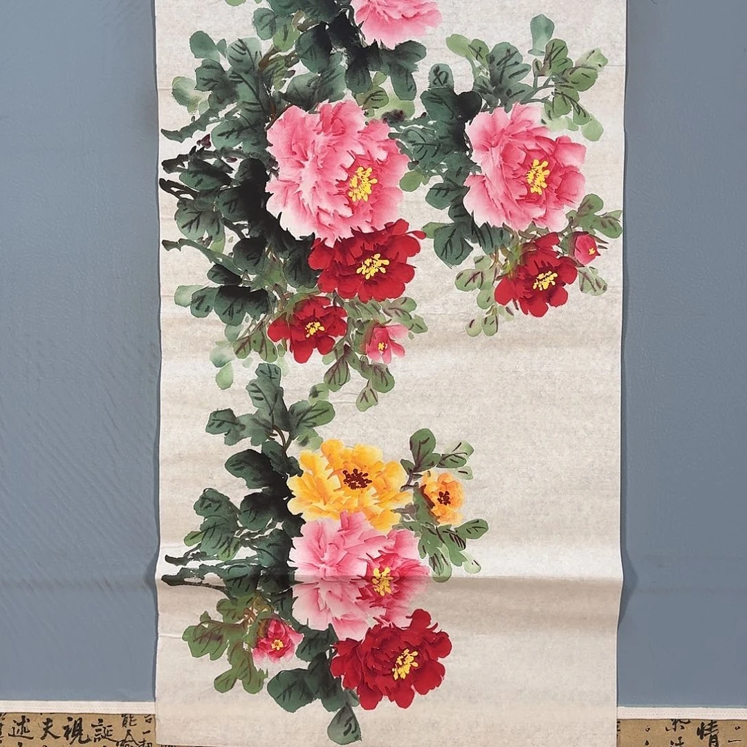 国画47 牡丹一如你的青花