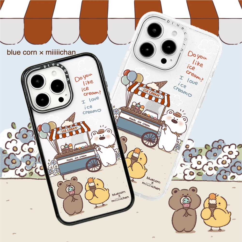 Bluecorn联名miiiiichan冰淇淋贩卖车适用于iPhone16/15/14手机壳