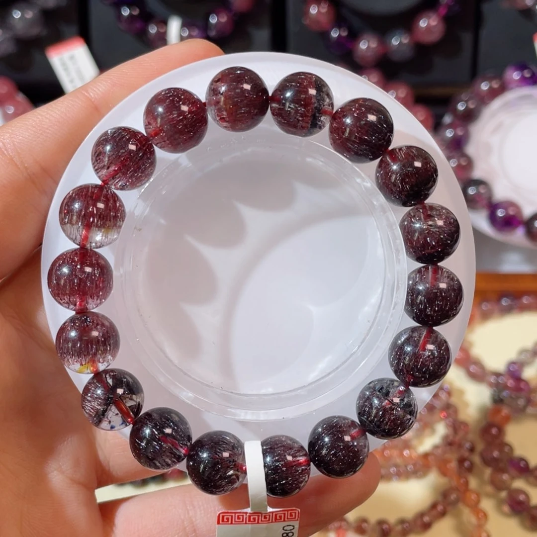 未镶嵌手链水晶黑红超11.4