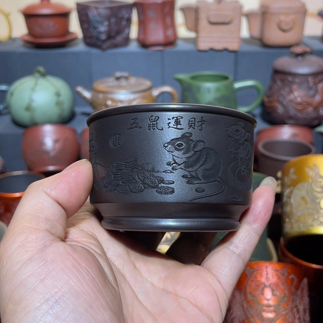 原矿紫砂手工主人杯