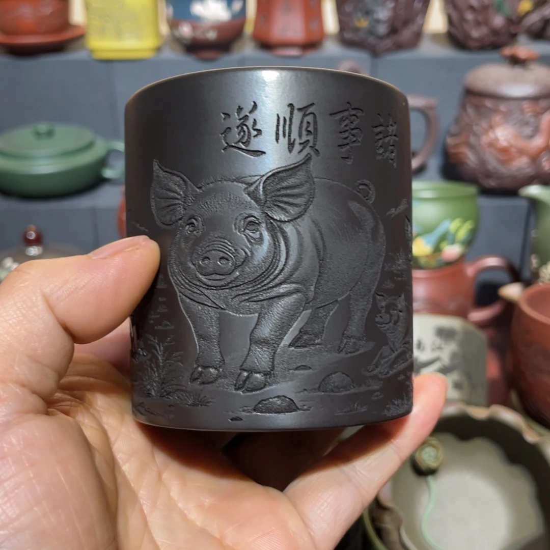 原矿紫砂手工主人杯