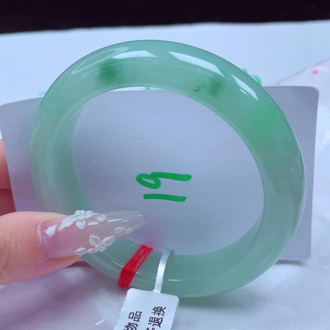 未镶嵌手镯翡翠天然缅甸翡翠A货手镯 19号