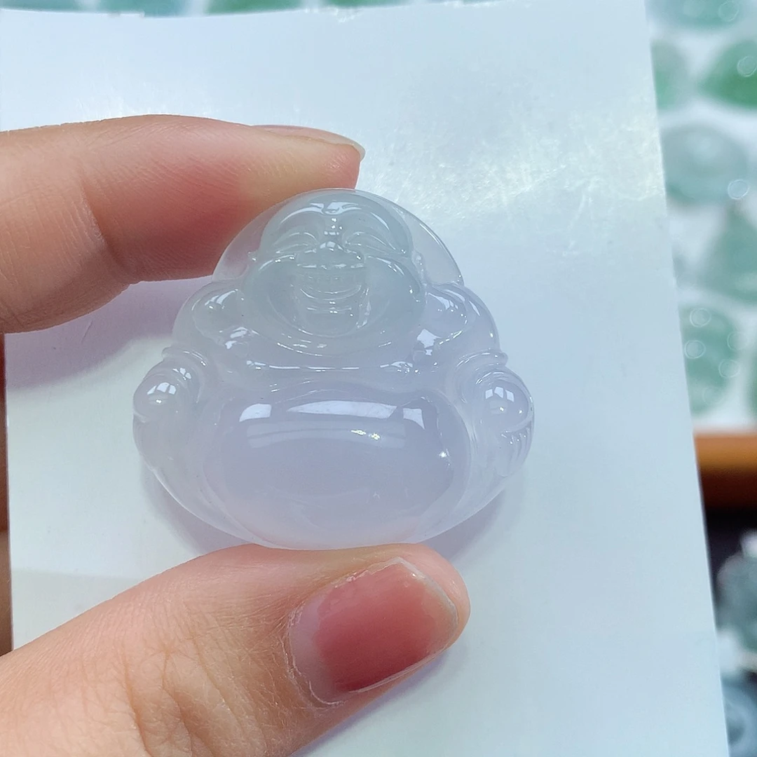 翡翠未镶嵌颈饰佛公