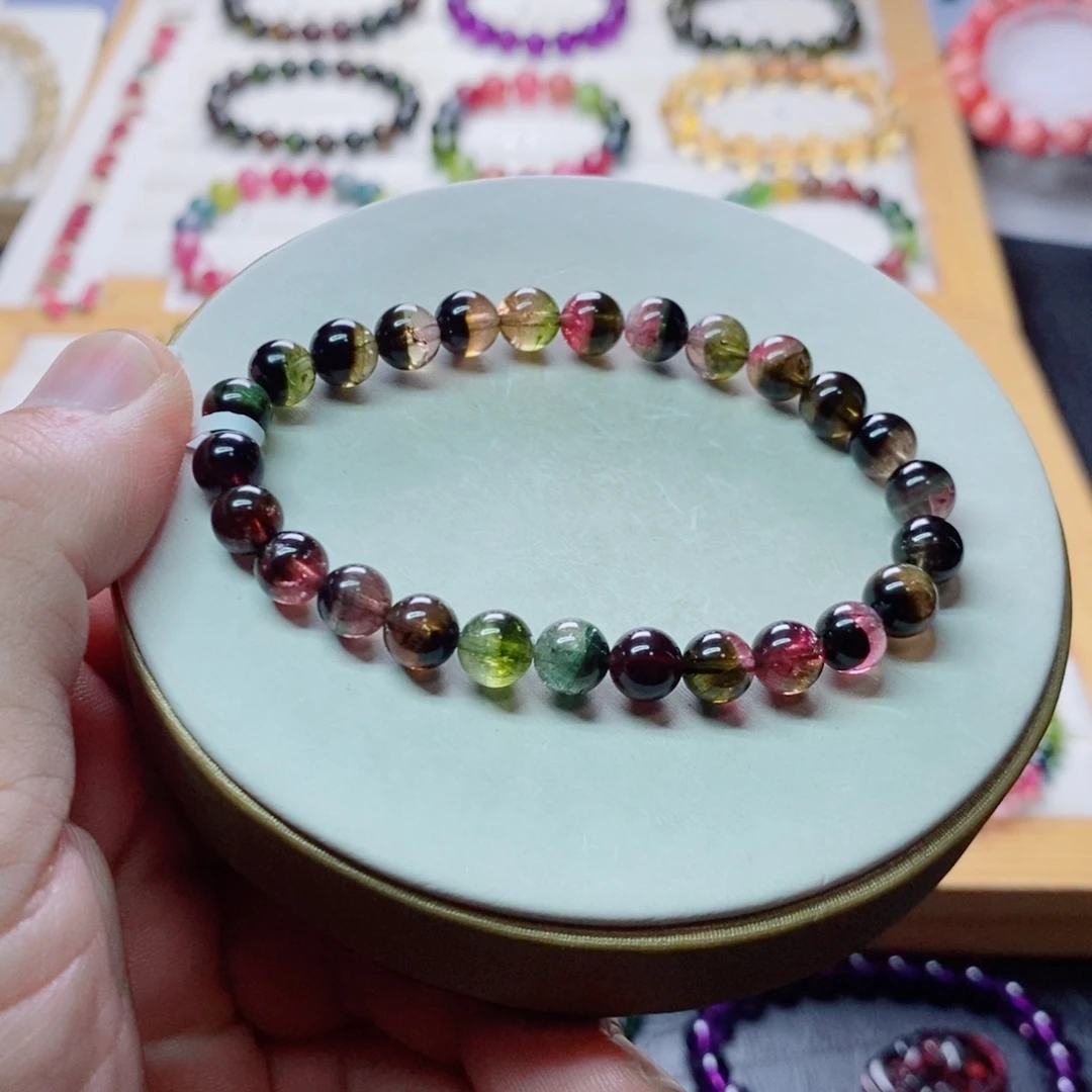 碧玺手链碧玺未镶嵌