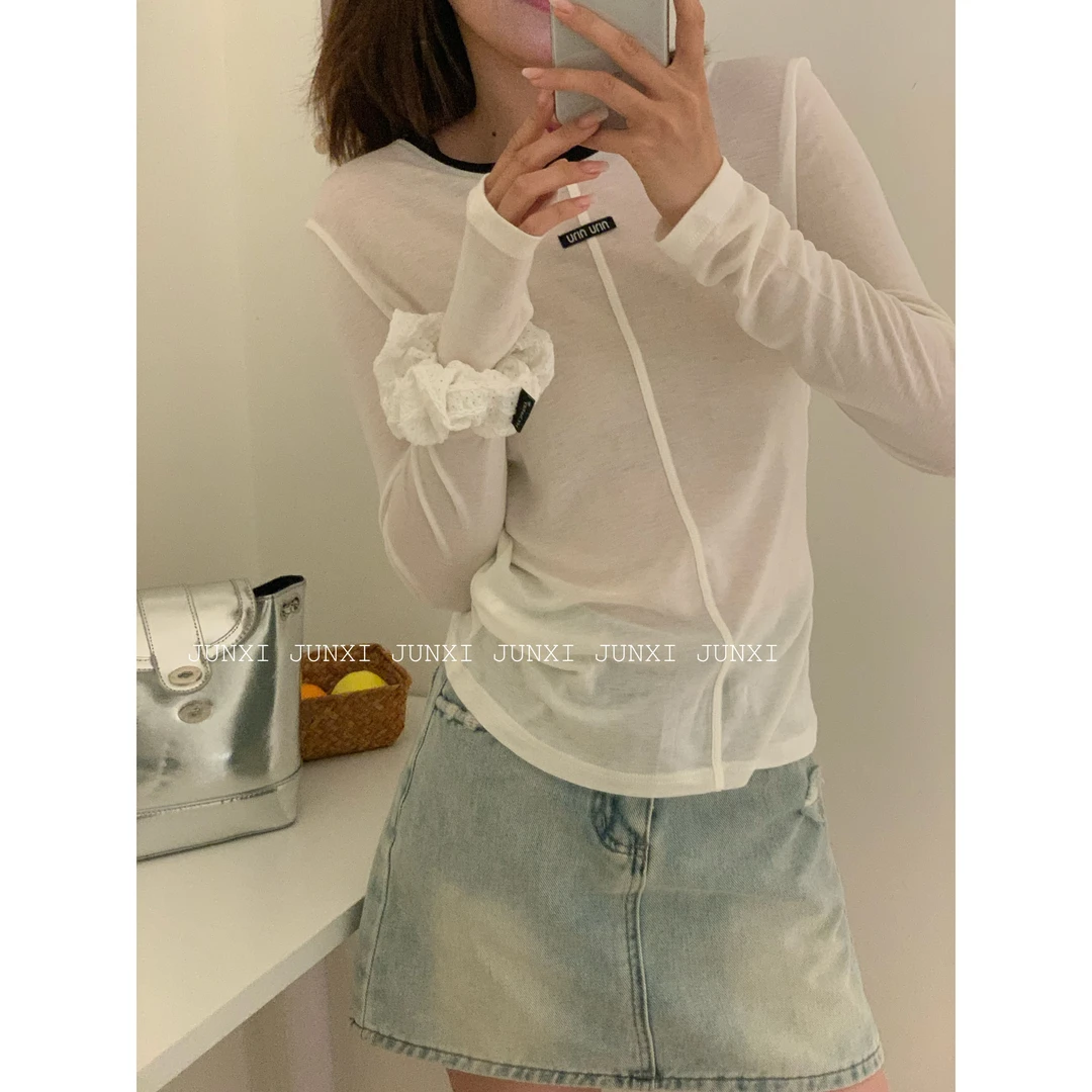 810#“百搭神器”简约通勤显瘦高腰牛仔短裙