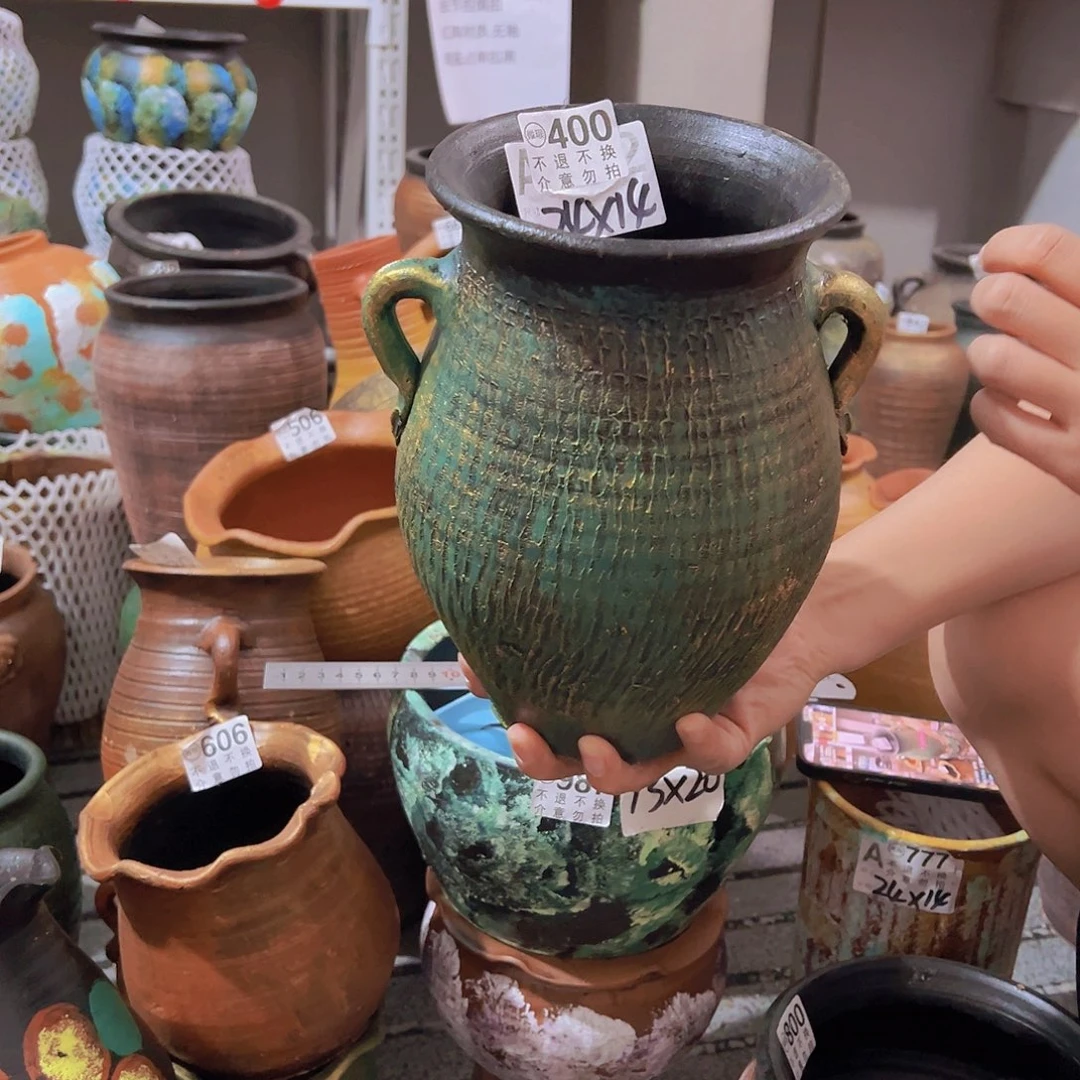 金绿双耳有孔400