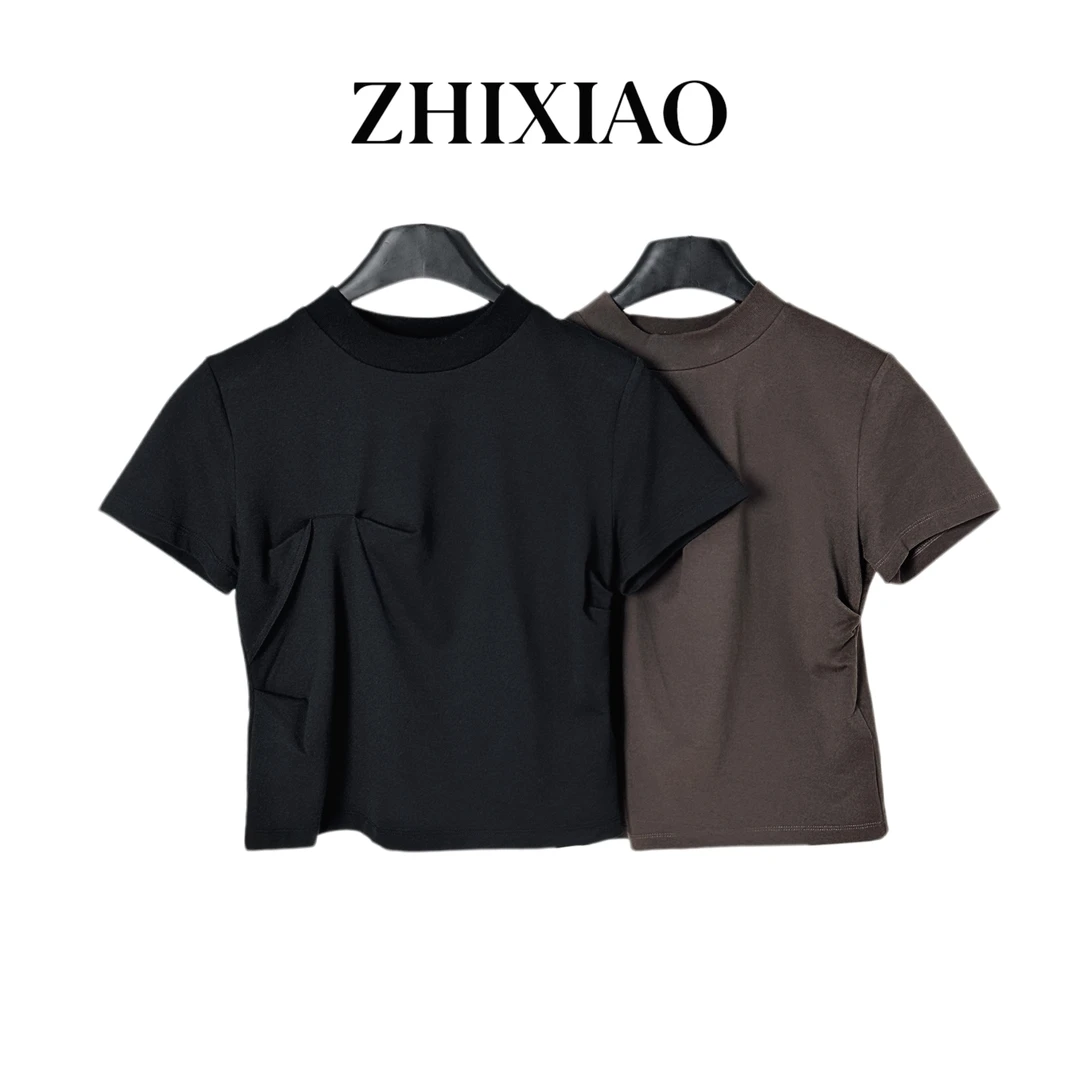 【ZHIXIAO】夏季新款：后背镂空短袖0039