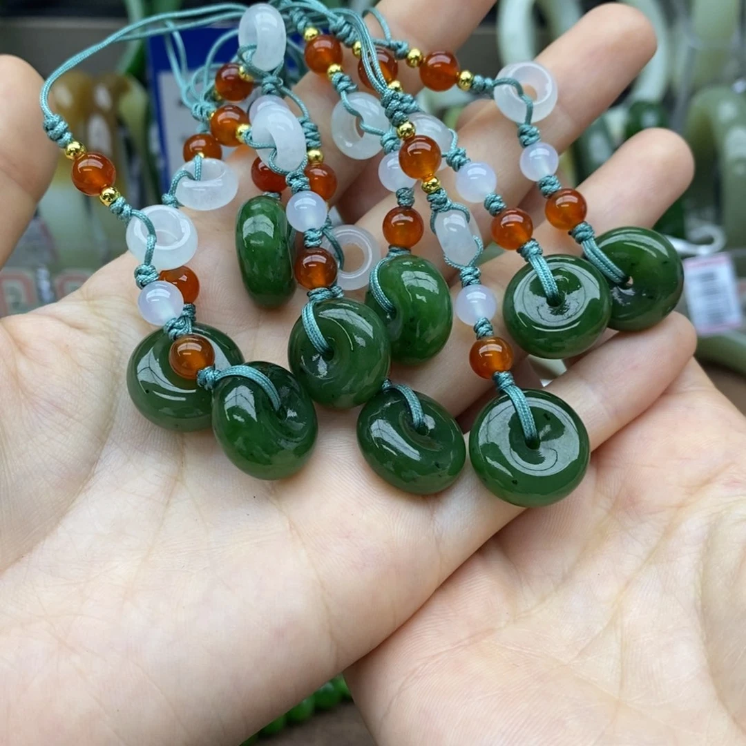 和田玉未镶嵌手机链