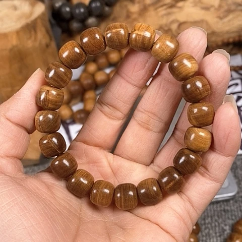 檀香木手串/手链老山檀香黑虎闪电波纹10/11沉水