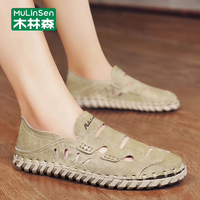 木林森包头拖男款2025新款夏季外穿开车户外软底防滑耐磨男士凉鞋