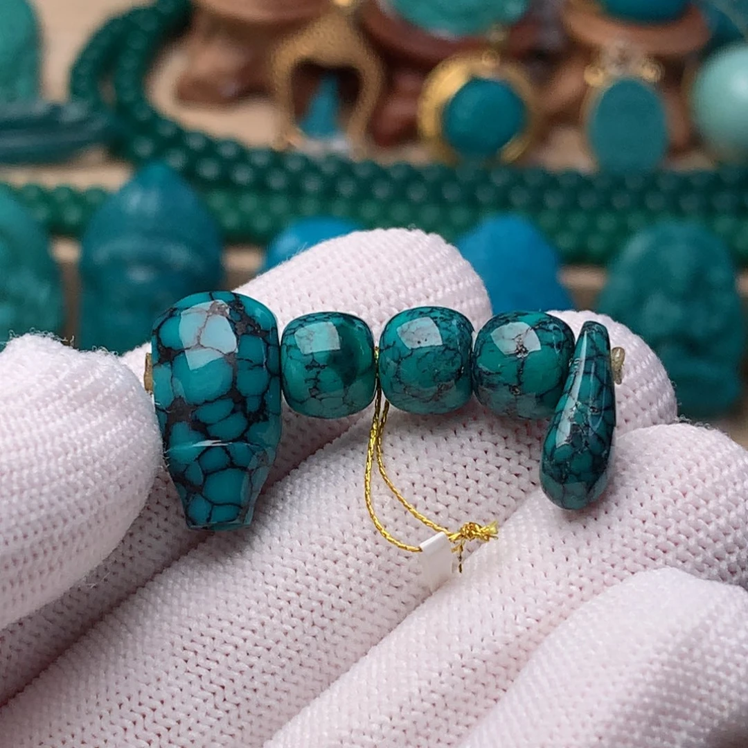 未镶嵌绿松石珠宝奇石8mm