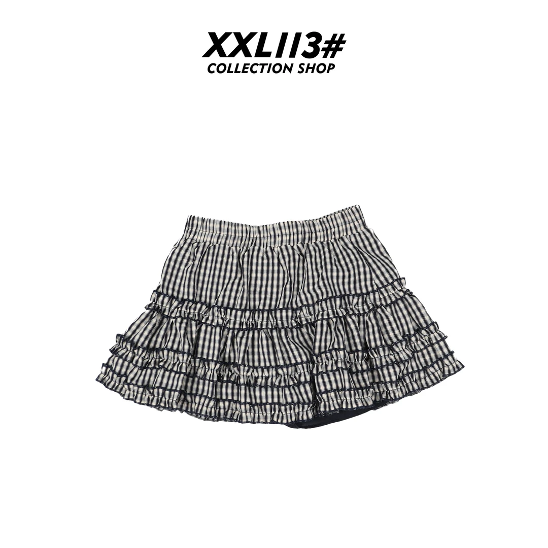 113* CENTRALIZED SHOP格纹短裙半身裙显瘦格纹蓬蓬裙X5F13D5894