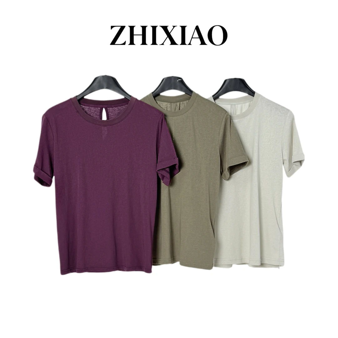 【ZHIXIAO】夏季新款：后背扭结短袖上衣66561-1