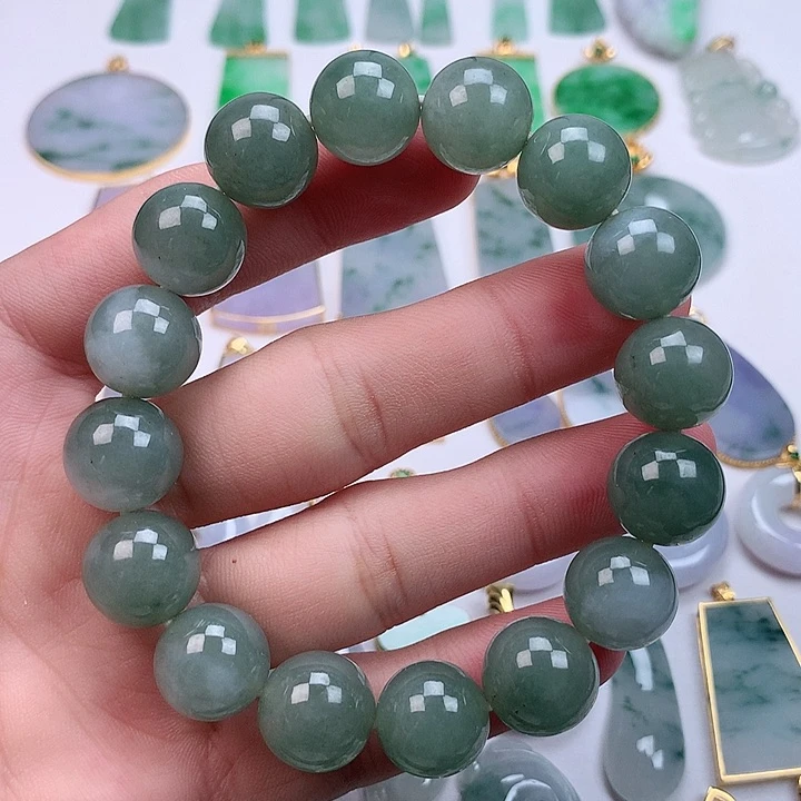 翡翠颈饰未镶嵌天然翡翠a货