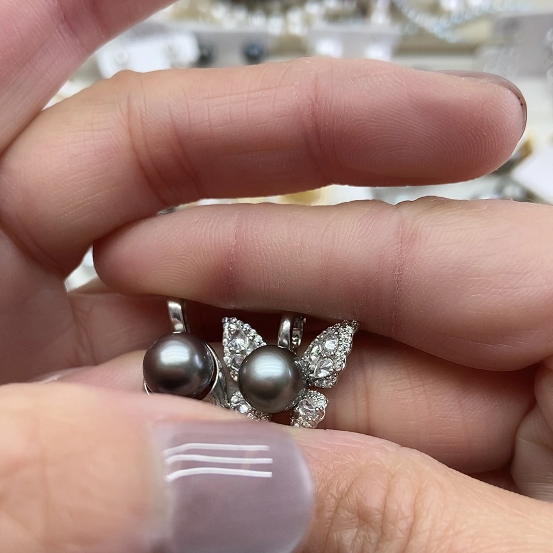 银S925镶嵌吊坠(不含链)海水珍珠