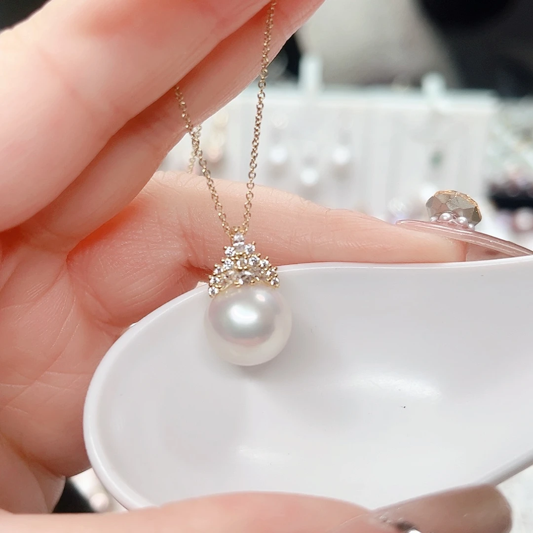 合金淡水珍珠吊坠(赠链)