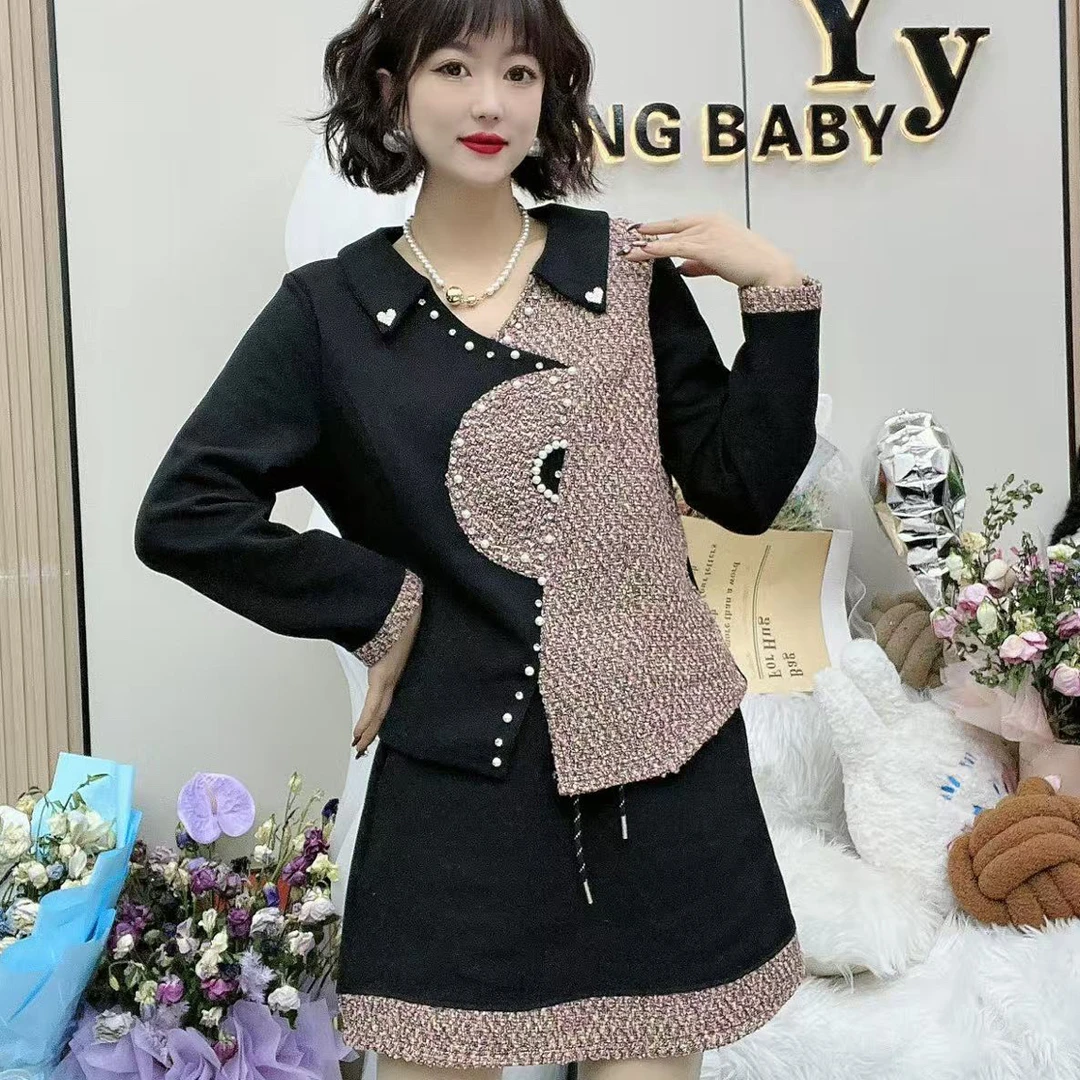 YY大码(颜色丰富)高级感显瘦气质洋气设计套装