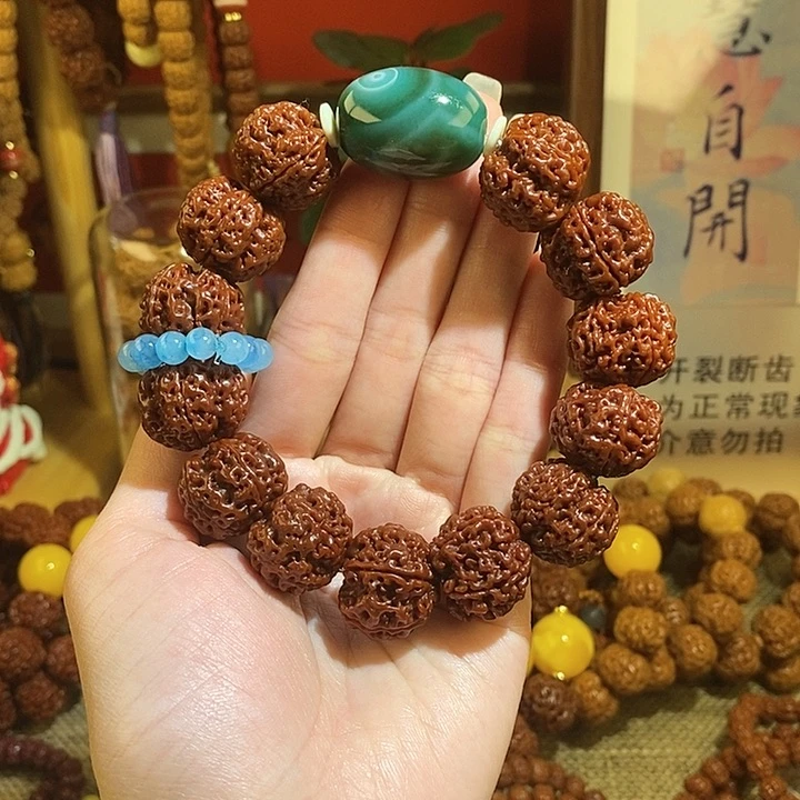 金刚菩提手串205玉华绿小玛