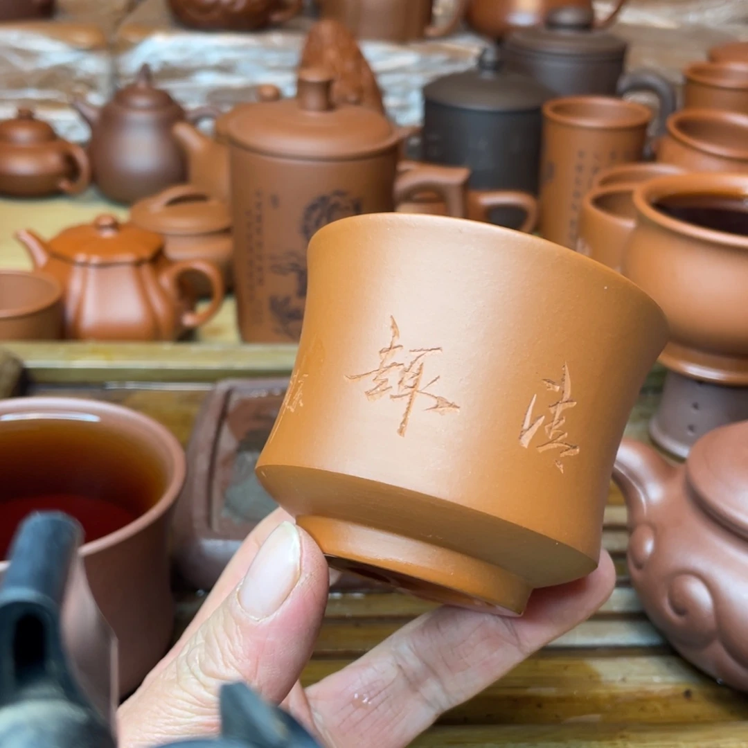 茶壶紫砂原矿赵庄朱泥手刻