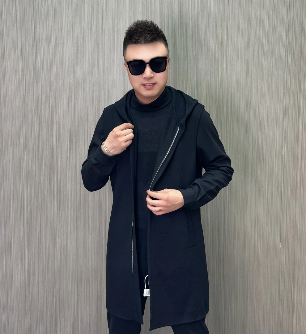 【162123】秋冬新款 男士中长款马甲 百搭时尚轻奢质感高级修身减龄