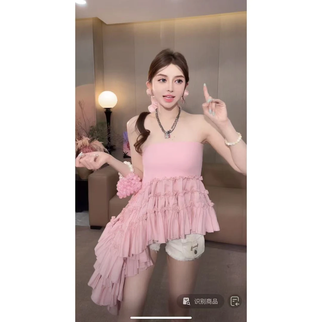 DACPAN-“花开半夏”不规则拼接蓬蓬短裙 2025/盼·PP 22393