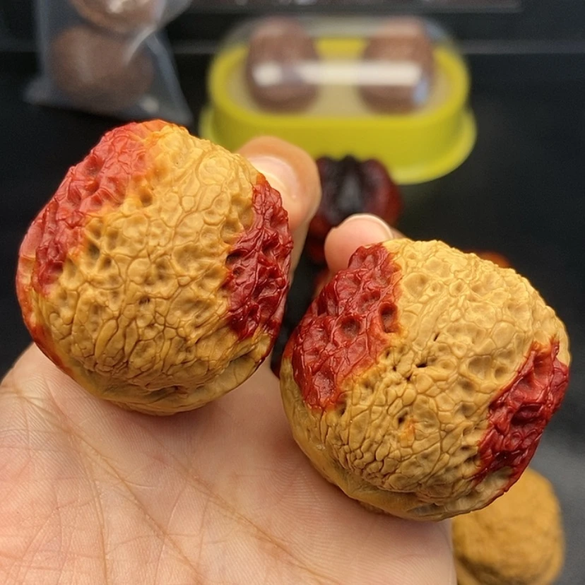 【闪购商品】把件文玩核桃K***Y41尺牡丹绣球60.6克