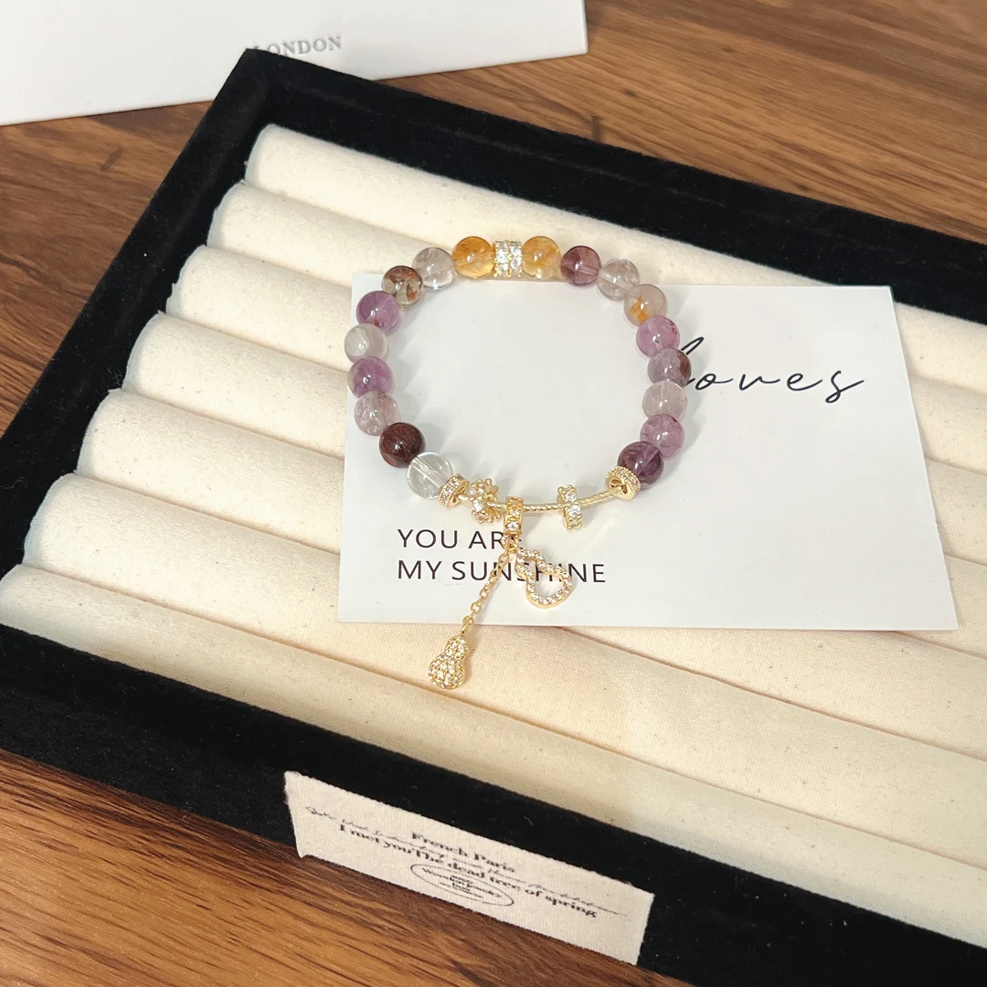 X599[追光者]紫幽灵黄塔手链高端轻奢手串多样性发一