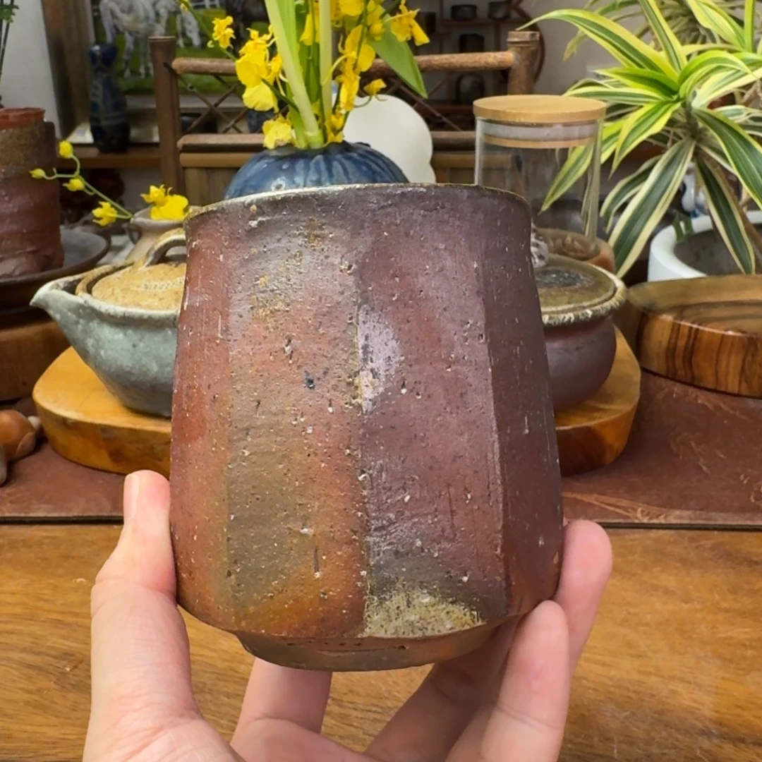 柴冈信义备前烧面取汤吞福利一口价