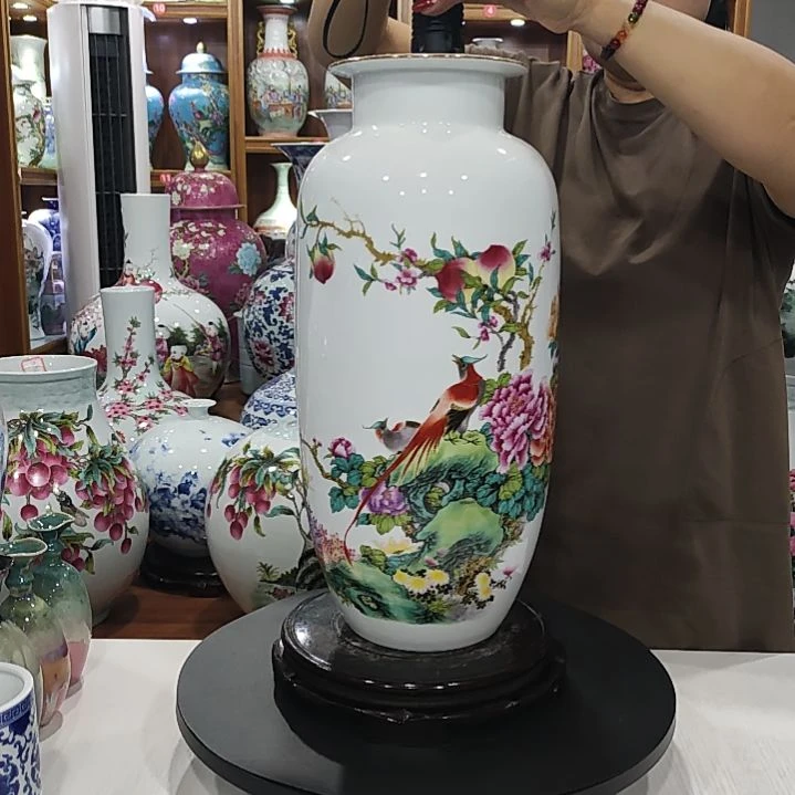 用***4瓶景德镇陶瓷花鸟瓶