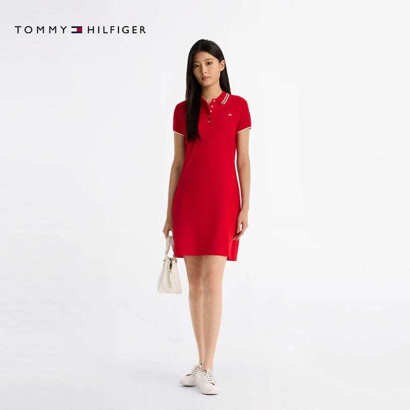 Tommy25夏季女装气质条纹镶边显瘦老钱风连衣裙45927