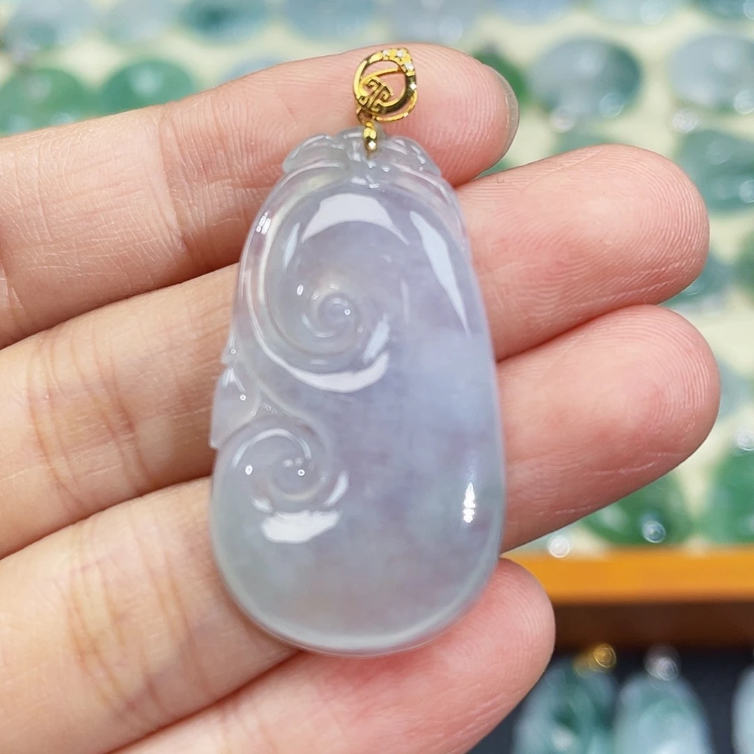 翡翠颈饰18K金镶嵌疯****✨吊坠