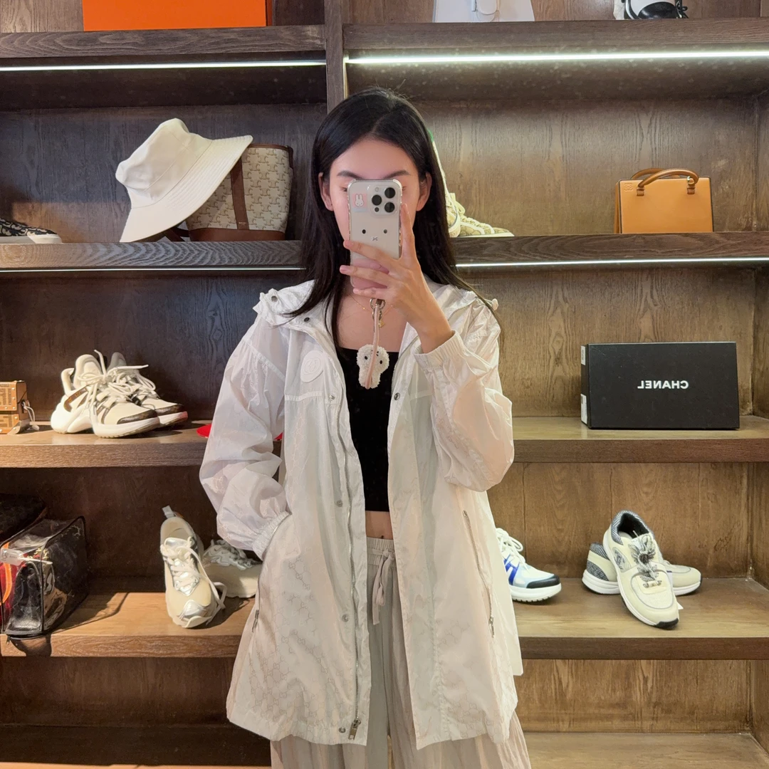 95新 GUCCI/古驰 麦殿/防晒衣38码白色/250621ZLPFY15