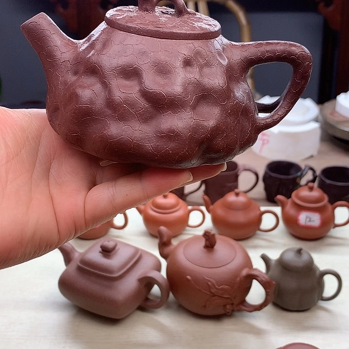 茶壶紫砂石瓢供春紫泥300容量