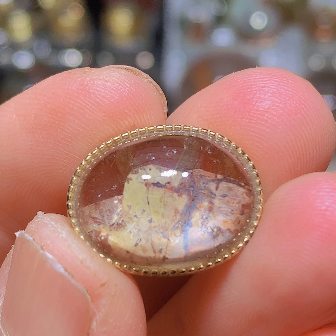 银S925镀金镶嵌珠宝半成品水晶定制款