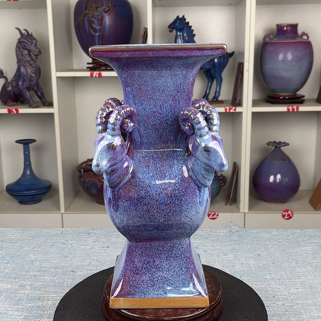 瓷片四羊方尊大师作品