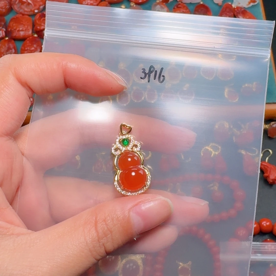 南红玛瑙南红银S925镶嵌