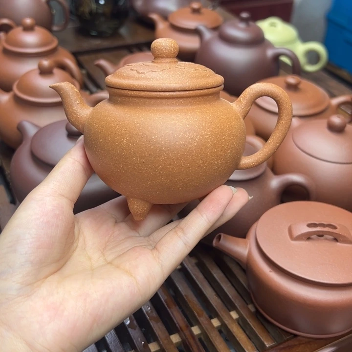 茶壶紫砂大彬如意。   200cc